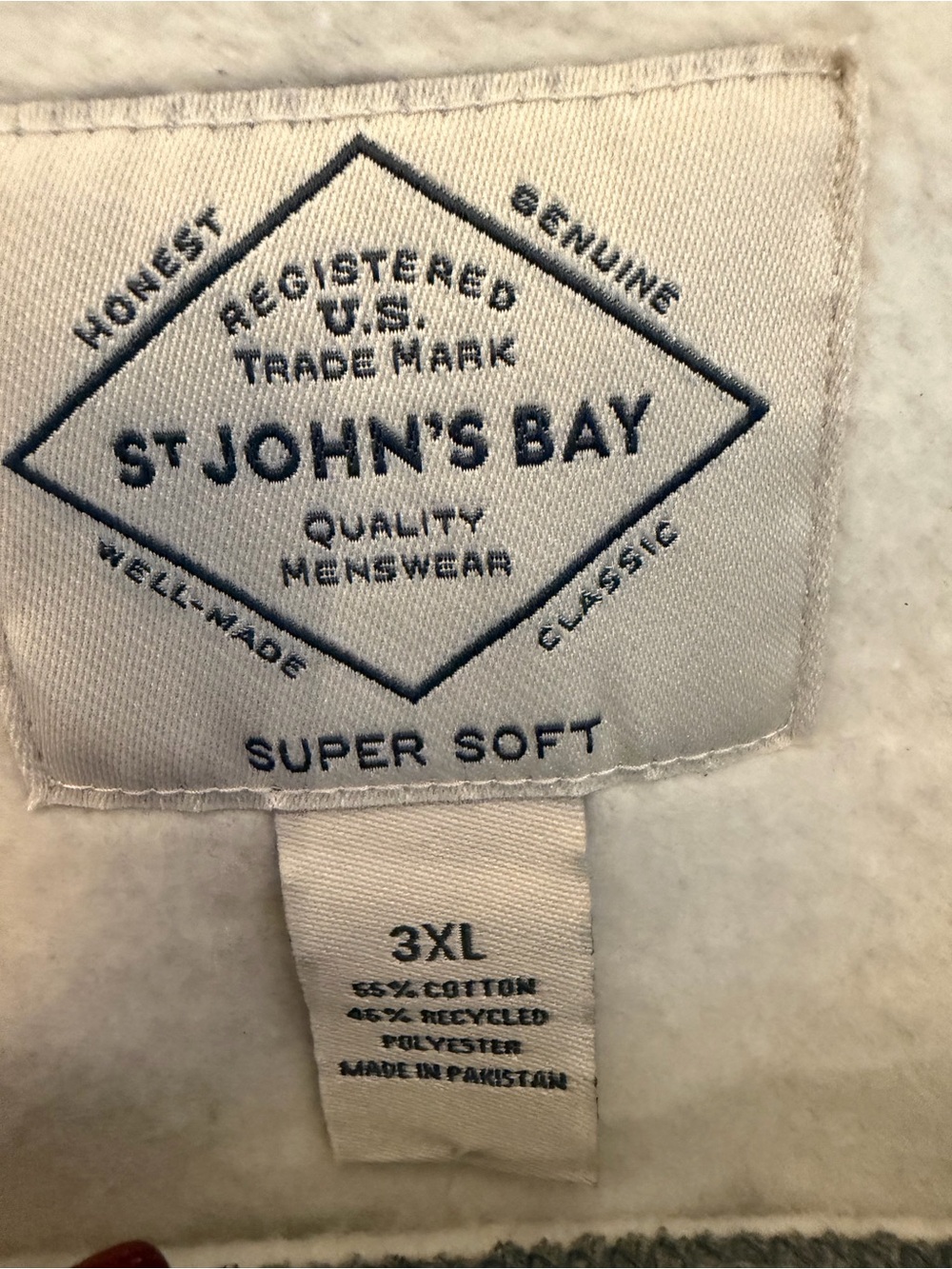 St. John’s Bay Men’s 3XL Super Soft Gray Crewneck Sweatshirt NWT $60 - Picture 3 of 10